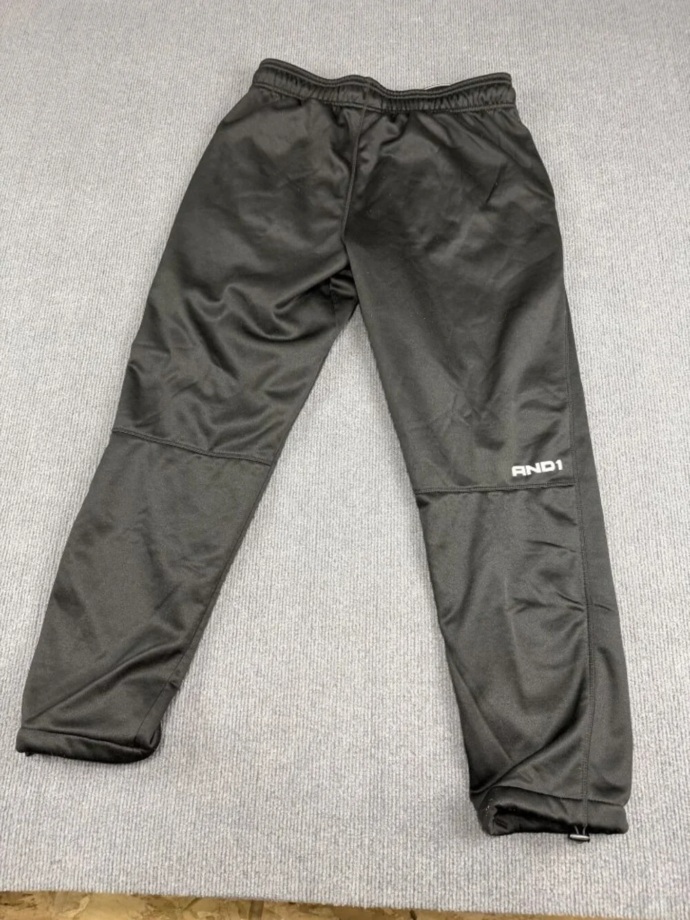 AND1 Mens Black Ankle Zip Track Pants Size L